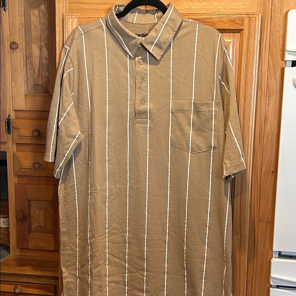 KingSize Short Sleeve Mens L tall polo shirt